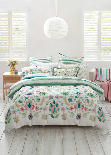 MM Linen Freya Reversible Duvet Cover Set | Cotton Percale